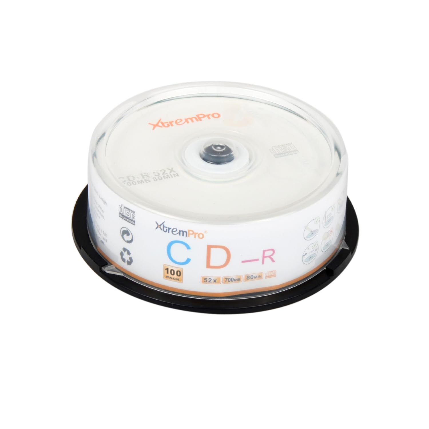Amazon.com: XtremPro CD-R 52X 700MB 80Min CD 50 Pack Blank Discs